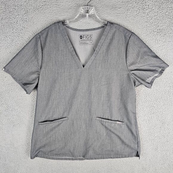 Figs Tops - Figs Casma Scrub Top Size XL Stretch 2 Pocket Logo V Neck FW1100